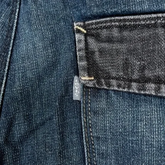 Vintage Levis Silvertab Baggy Jeans Mens 38 x 32 Straight Dark Flap Pockets Y2K